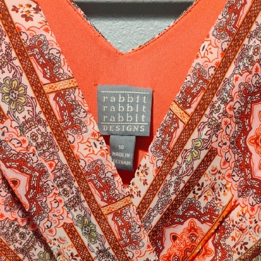Rabbit Rabbit Rabbit Coral Printed Maxi Dress - Picture 2 of 7